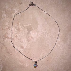 Sterling Silver Necklace with Tri-Floral Charm